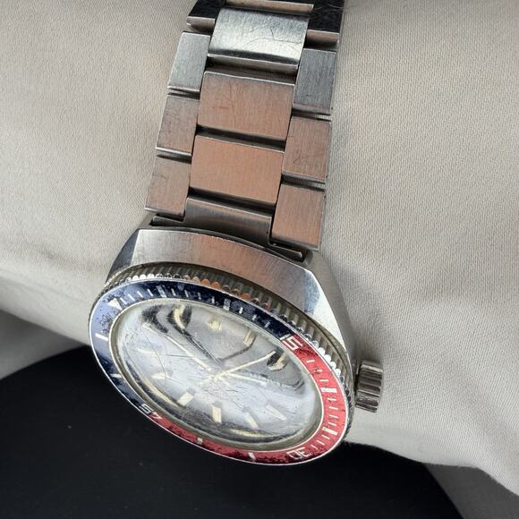 1960s ELGIN Diver Automatic Wristwatch 17 Jewels Day/Date Pepsi Bezel main image 4